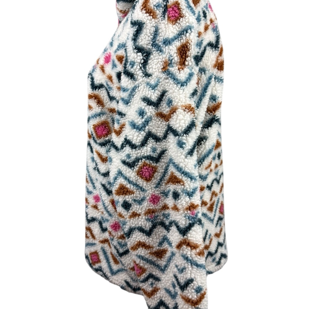 Eddie Bauer Aztec print quarter Zip Pullover fuzzy Fleece XLarge - Picture 4 of 15